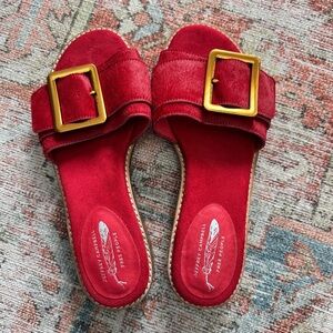 Jeffrey Campbell Red Slide Sandals
